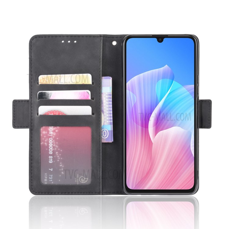 Carteira Ficar Tampa Do Telefone De Couro Da Aleta Para Huawei Desfrutar Z 5g / Desfrutar De 20 Pro - Preto-6