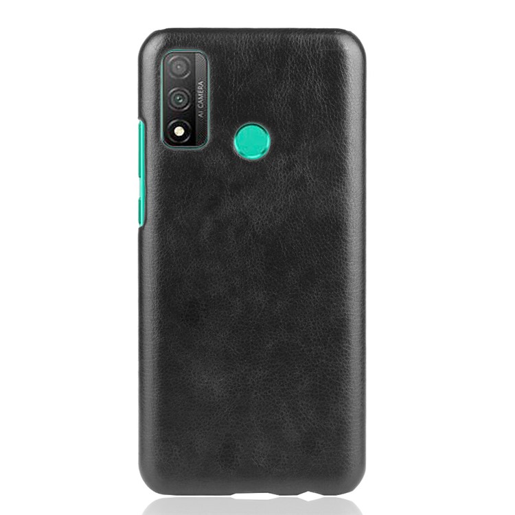 Litchi Skin PU Leather Coated PC Unique Shell for Huawei P smart 2020 - Black-2