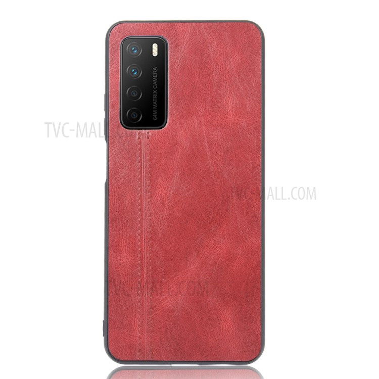 PU Leather Coated PC + TPU Combo Mobile Phone Case for Honor Play 4 - Red-3