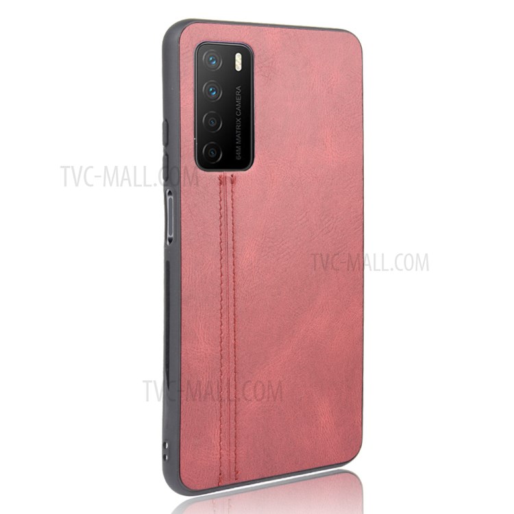PU Leather Coated PC + TPU Combo Mobile Phone Case for Honor Play 4 - Red-4