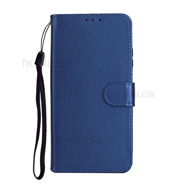 Leather Unqiue Design Phone Case with Strap for Huawei Y5p/Honor 9S - Blue-3