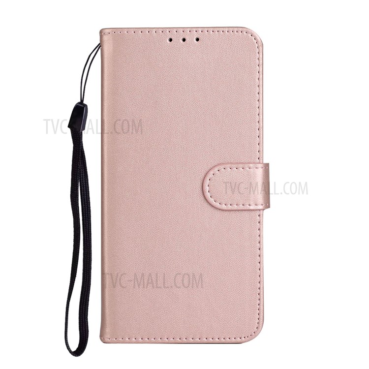 Leather Unqiue Design Phone Case with Strap for Huawei Y5p/Honor 9S - Rose Gold-3