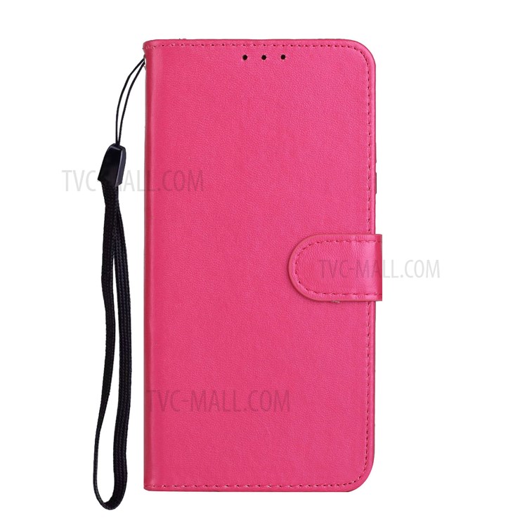 Leather Unqiue Design Phone Case with Strap for Huawei Y5p/Honor 9S - Rose-3