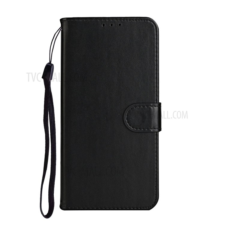 Wallet Leather Stand Phone Case with Strap for Huawei Y7p / P40 Lite E / Honor 9C - Black-3