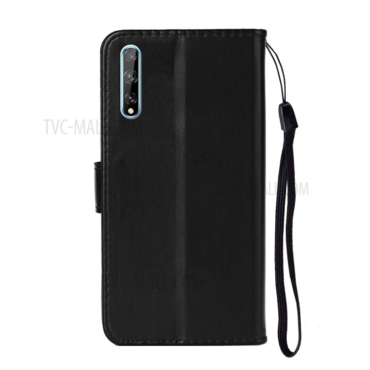 Solid Color Style Leather Shell for Huawei Y8p/Enjoy 10s - Black-5