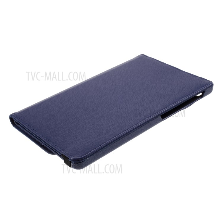 Litchi Texture 360° Rotating Stand Leather Case for Huawei MatePad T8 - Dark Blue-2
