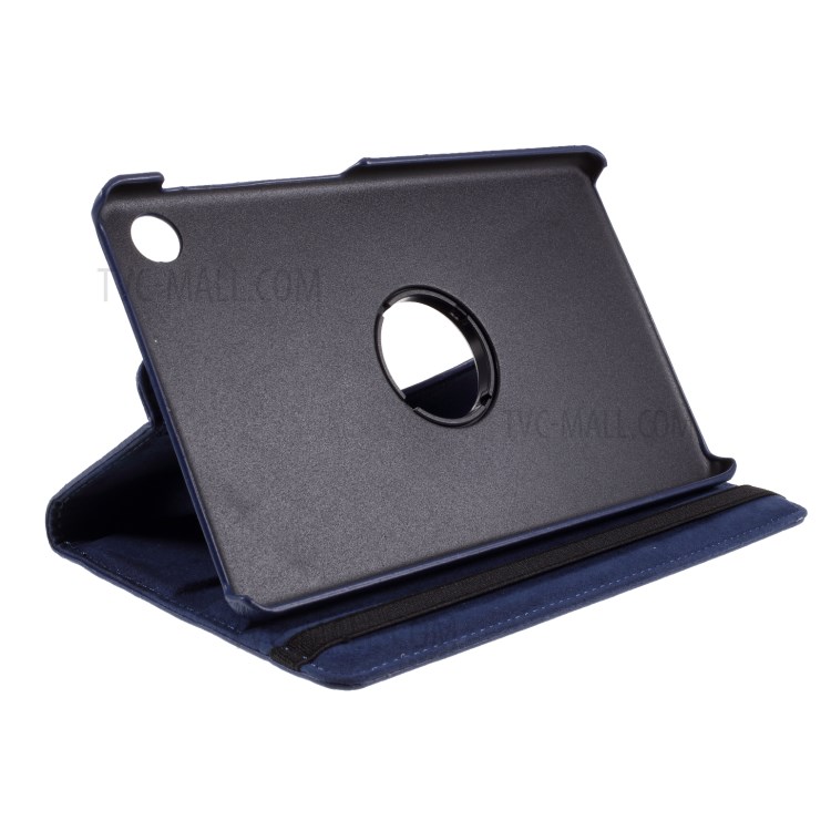 Litchi Texture 360° Rotating Stand Leather Case for Huawei MatePad T8 - Dark Blue-4