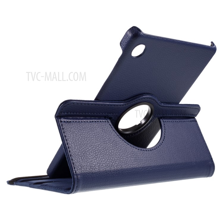 Litchi Texture 360° Rotating Stand Leather Case for Huawei MatePad T8 - Dark Blue-5