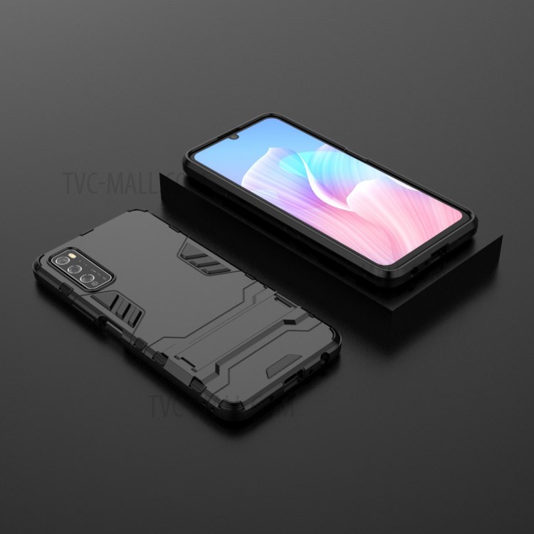 Plastic + TPU Hybrid Cell Phone Case with Kickstand for Huawei Enjoy Z 5G - Black-9