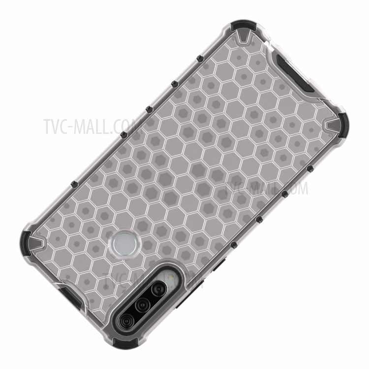 Honeycomb Skin Shock-proof TPU + PC Hybrid Casing for Huawei Y7p/P40 lite E/Honor 9C - White-5