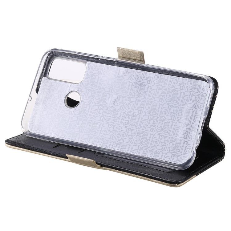 Dentelle Fermeture Éclair De Fleurs Avec Couverture En Cuir De Poche Pour P Smart 2020 Huawei - Noir-7