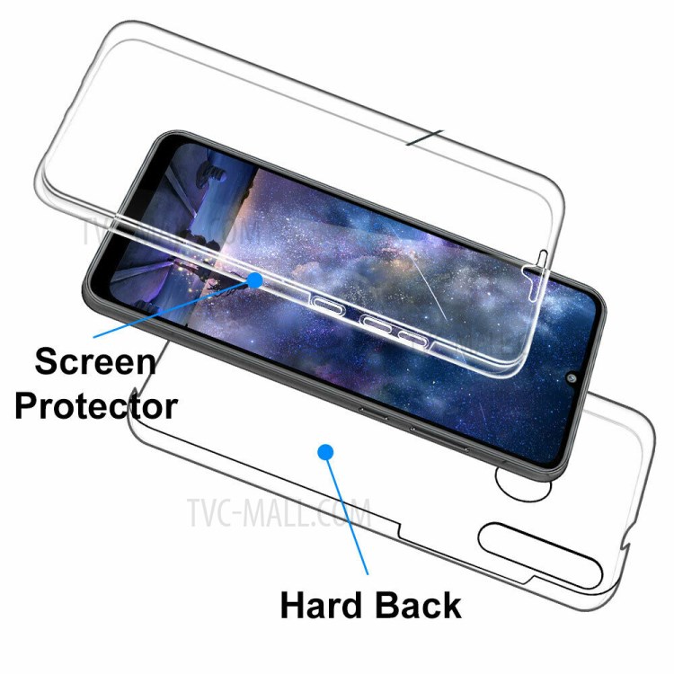 Hybrid PET+TPU+Acrylic Clear Full Coverage Case Accessory for Huawei Y6p-2