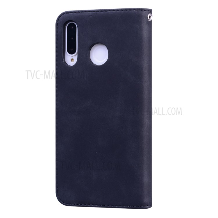 Business Style Magnetic Pull Leather Case for Huawei P30 Lite - Black-2