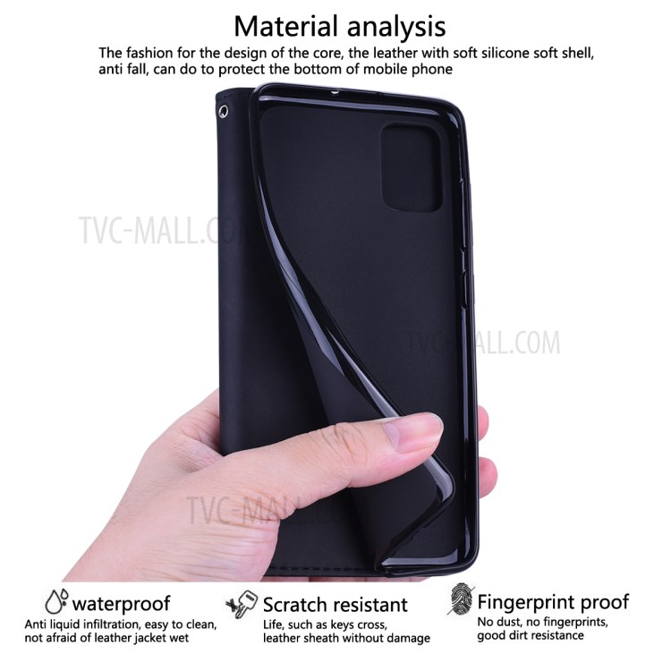 Business Style Magnetic Pull Leather Case for Huawei P30 Lite - Black-7