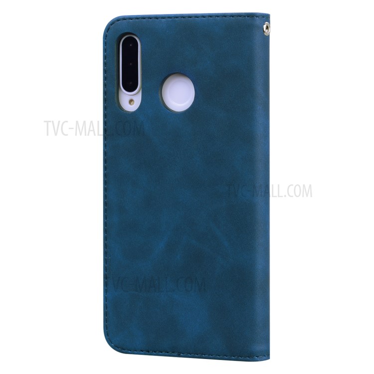 Business Style Magnetic Pull Leather Case for Huawei P30 Lite/nova 4e/P30 lite New Edition - Blue-2