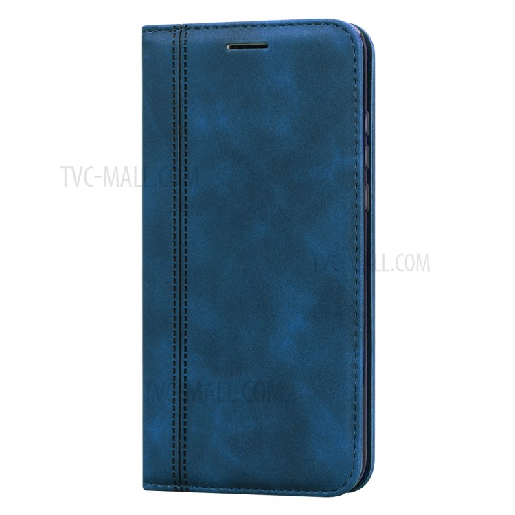 Business Style Magnetic Pull Leather Case for Huawei P30 Lite/nova 4e/P30 lite New Edition - Blue-3