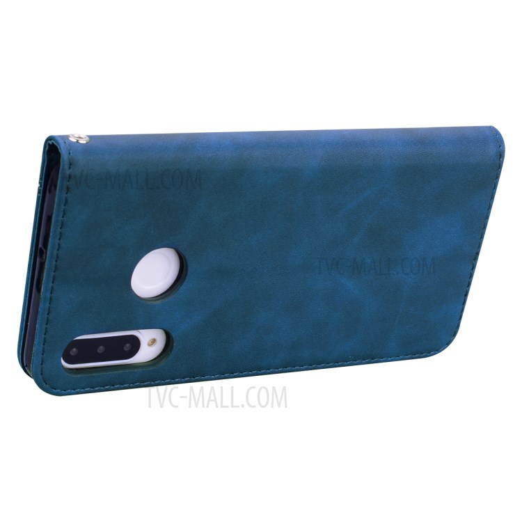 Business Style Magnetic Pull Leather Case for Huawei P30 Lite/nova 4e/P30 lite New Edition - Blue-4