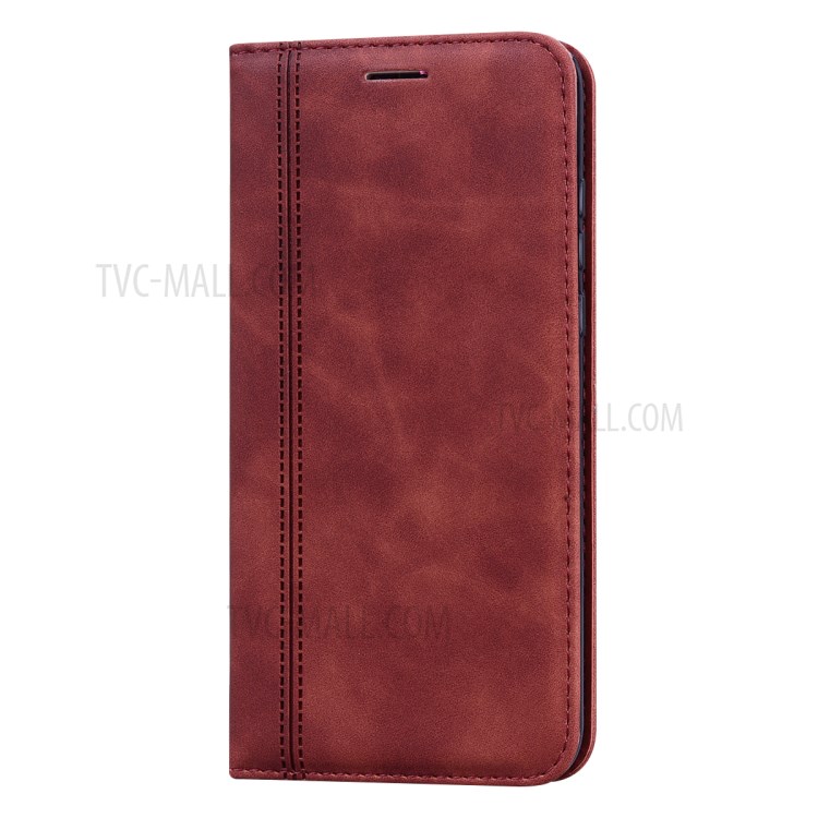 Business Style Magnetic Pull Leather Case for Huawei P30 Lite/nova 4e/P30 lite New Edition - Brown-3