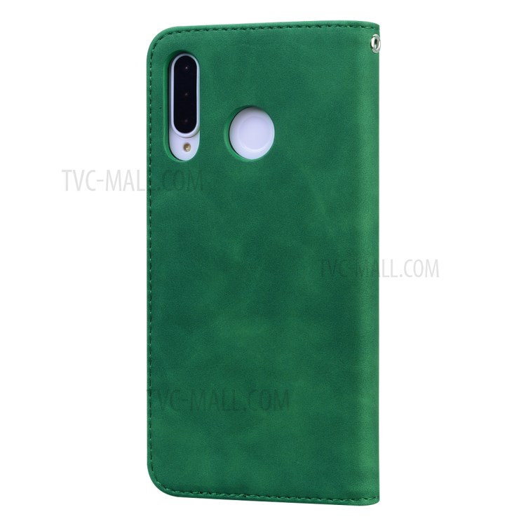 Business Style Magnetic Pull Leather Case for Huawei P30 Lite/nova 4e/P30 lite New Edition - Green-2