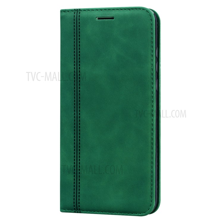 Business Style Magnetic Pull Leather Case for Huawei P30 Lite/nova 4e/P30 lite New Edition - Green-3