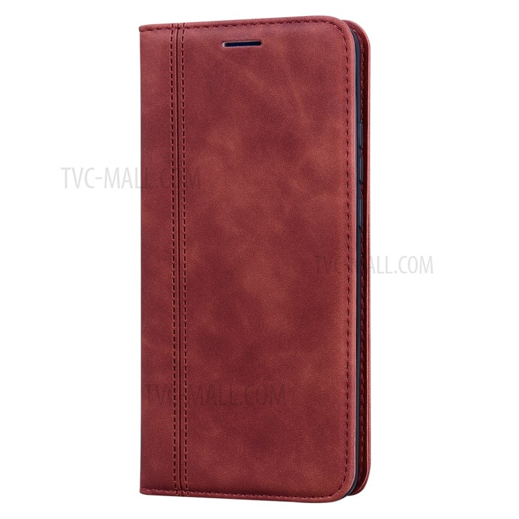 Business Style Magnetic Shell Pull Leather Case for Huawei P40 Pro - Brown-2