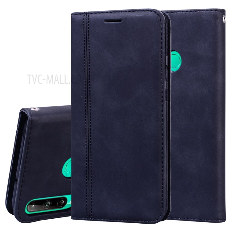 Business Style Magnetic Leather Case for Huawei P40 lite E/Y7P/Honor 9C - Black-1