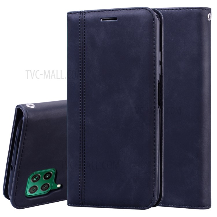 Business Style Magnetic Leather Shell for Huawei P40 lite 4G/nova 6 SE - Black-1