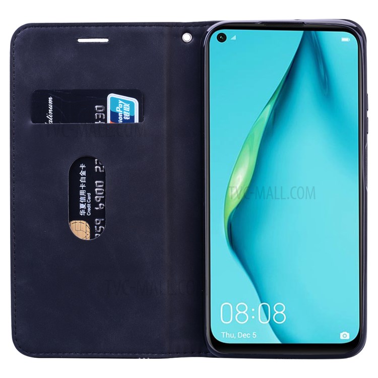 Business Style Magnetic Leather Shell for Huawei P40 lite 4G/nova 6 SE - Black-5