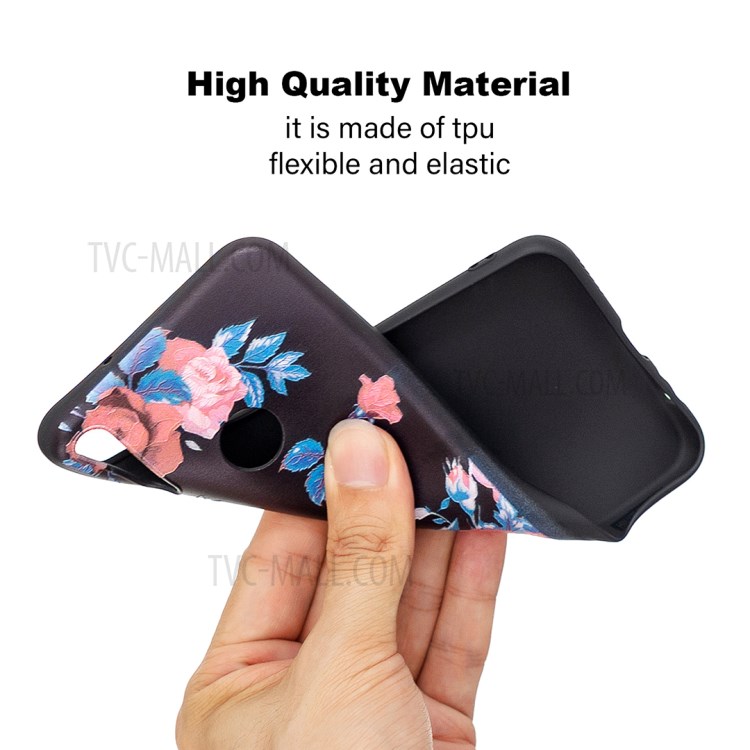 Pattern Printing Soft TPU Protective Back Case for Huawei P40 Lite E/Y7p/Honor 9C - Flowers-4