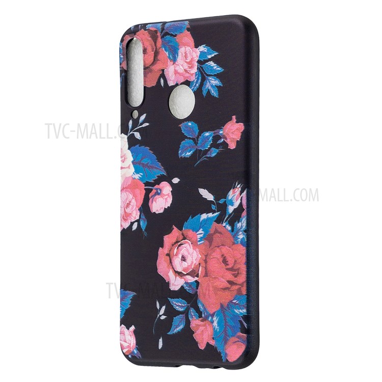 Pattern Printing Soft TPU Protective Back Case for Huawei P40 Lite E/Y7p/Honor 9C - Flowers-5