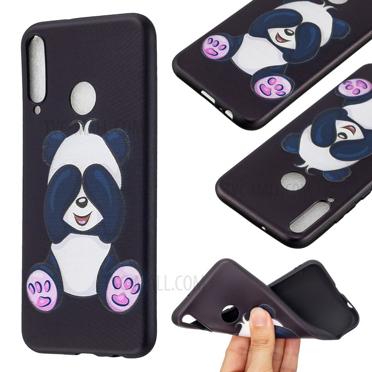 Pattern Printing Soft TPU Protective Back Case for Huawei P40 Lite E/Y7p/Honor 9C - Cute Panda-1