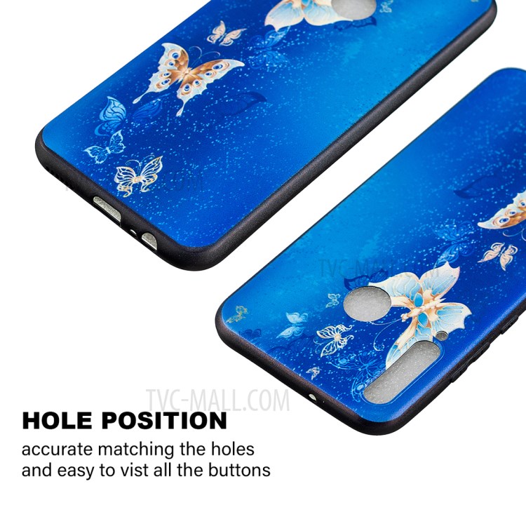 Pattern Printing Soft TPU Protective Back Case for Huawei P40 Lite E/Y7p/Honor 9C - Beautiful Butterflies-2