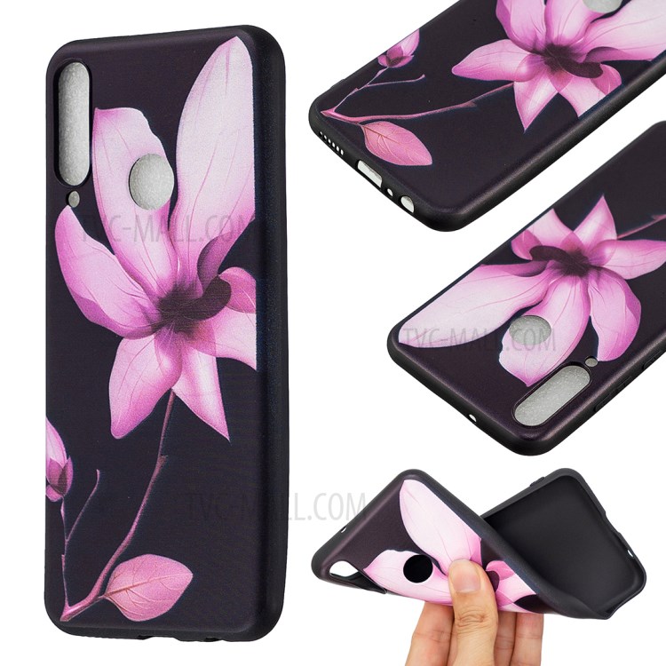 Motif D'impression Carapace Molle Arrière TPU Pour Huawei Y6p - Fleur-1