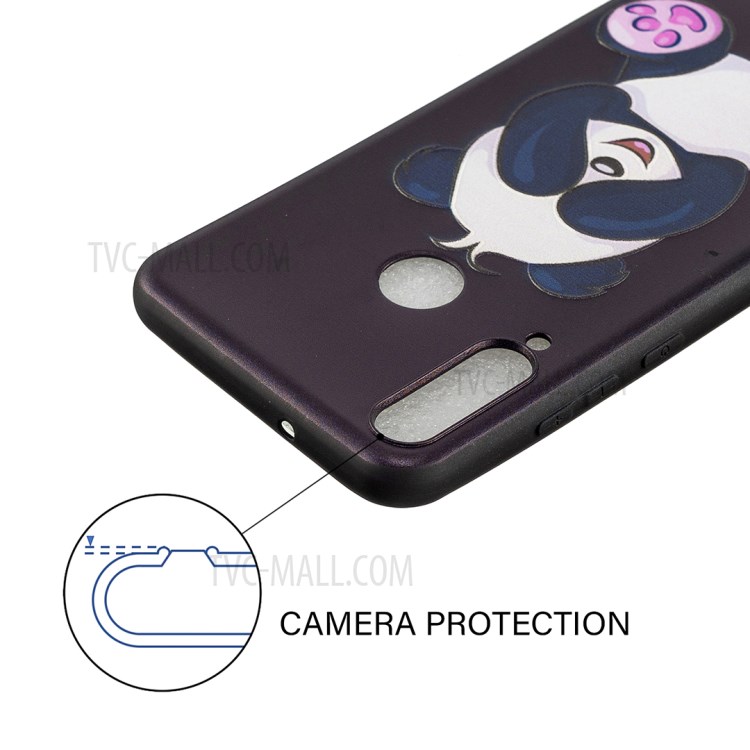 Pattern Printing Soft TPU Back Shell for Huawei Y6p - Cute Panda-3