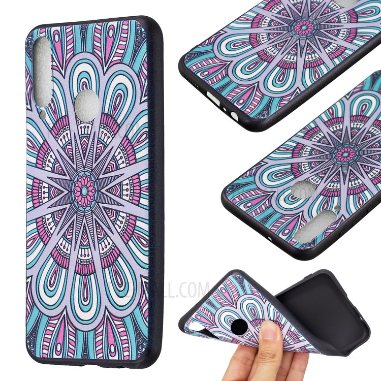 Pattern Printing Soft TPU Back Shell for Huawei Y6p - Malanda Flower-1