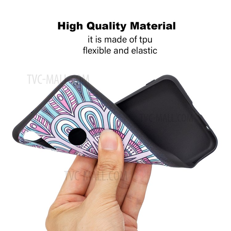 Pattern Printing Soft TPU Back Shell for Huawei Y6p - Malanda Flower-4