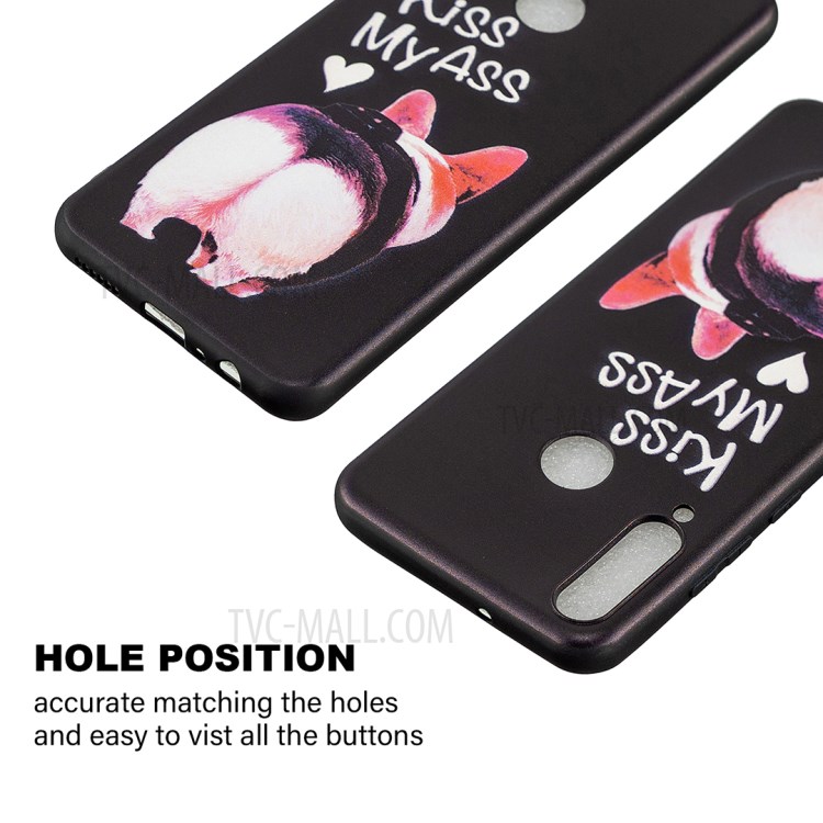 Pattern Printing Soft TPU Back Shell for Huawei Y6p - Kiss My Ass-2