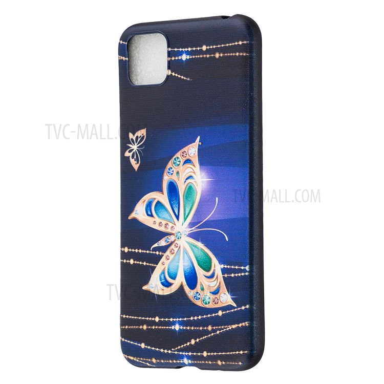 Pattern Printing Soft TPU Phone Cover for Huawei Y5p/Honor 9S - Metal Butterflies-5