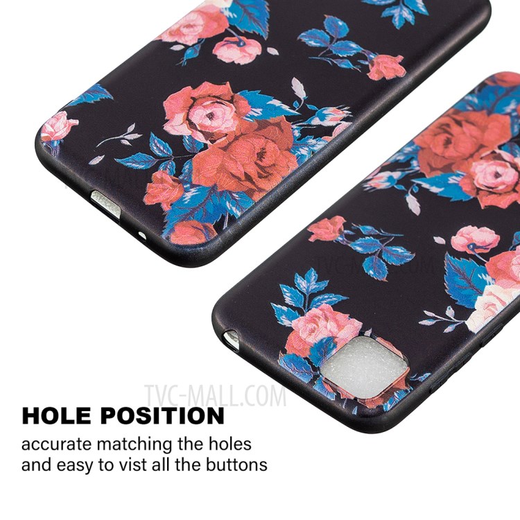 Pattern Printing Soft TPU Phone Cover for Huawei Y5p/Honor 9S - Red Flowers-2