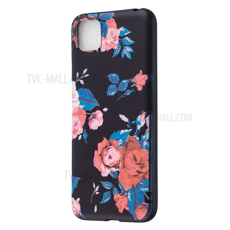 Pattern Printing Soft TPU Phone Cover for Huawei Y5p/Honor 9S - Red Flowers-5