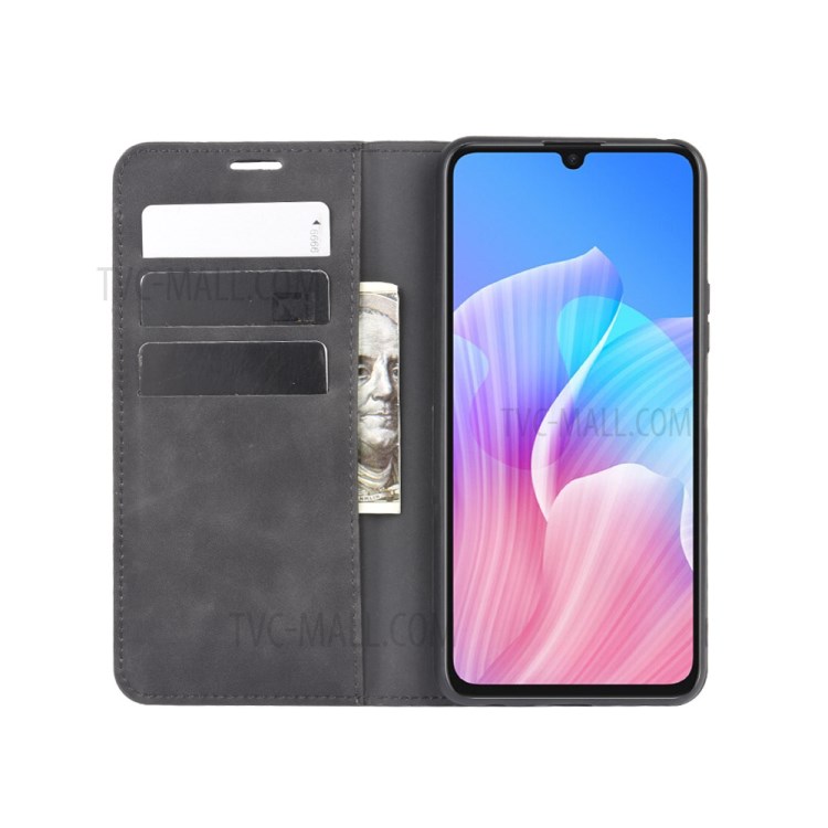 Silky Touch Auto-absorbed Leather Cover for Huawei Enjoy Z 5G - Black-3