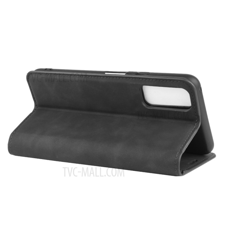 Silky Touch Auto-absorbed Leather Cover for Huawei Enjoy Z 5G - Black-4