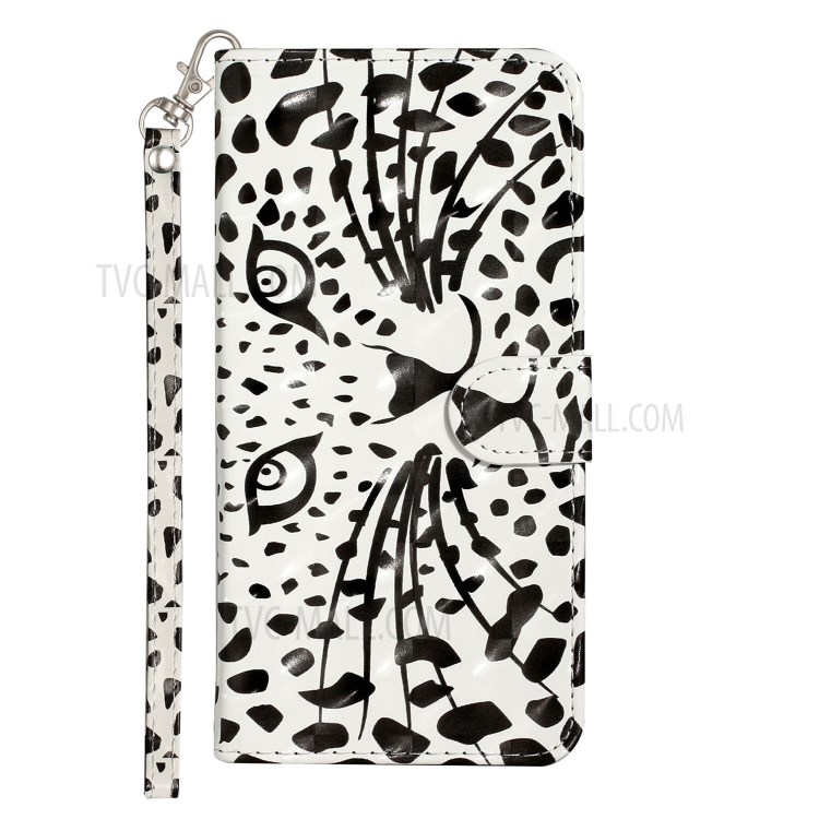 Light Spot Decor Patterned Magnetic Leather Stand Case for Huawei P smart 2020 - Animal-3