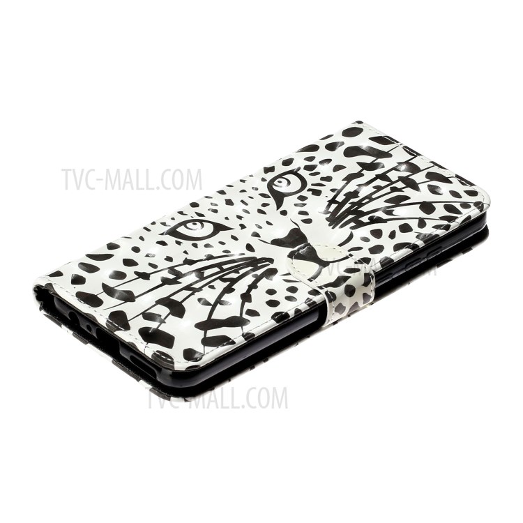 Light Spot Decor Patterned Magnetic Leather Stand Case for Huawei P smart 2020 - Animal-6