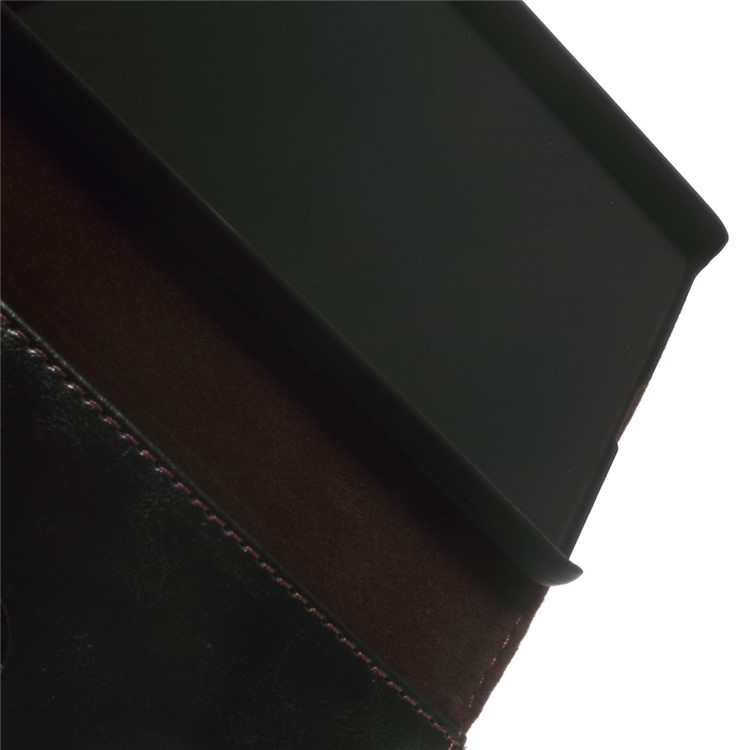 CASEME for Huawei Ascend P8 Lite Oil Wax Leather Wallet Cover - Black-7