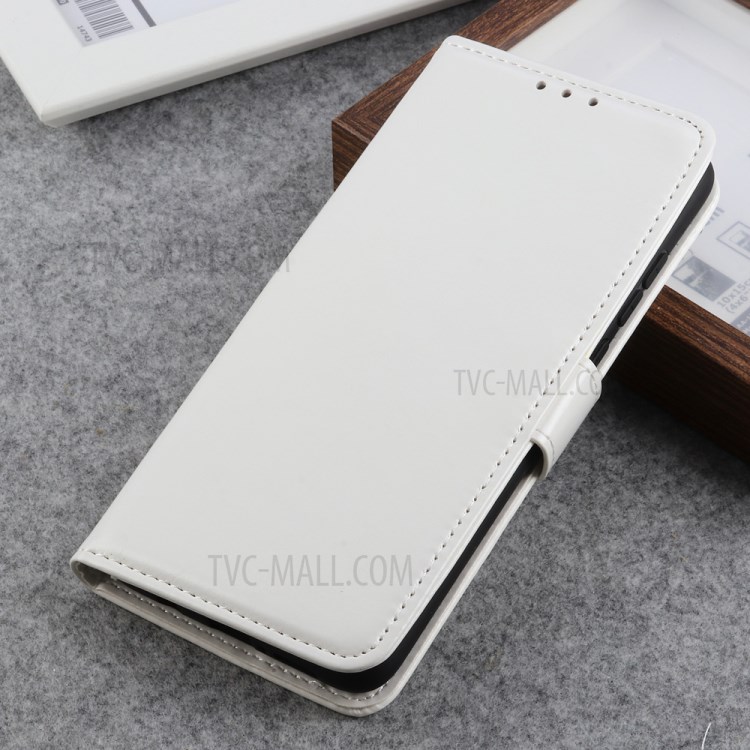 Crazy Horse Soft Leather Shell Wallet Stand Cover for Huawei Enjoy Z 5G/20 Pro - White-4