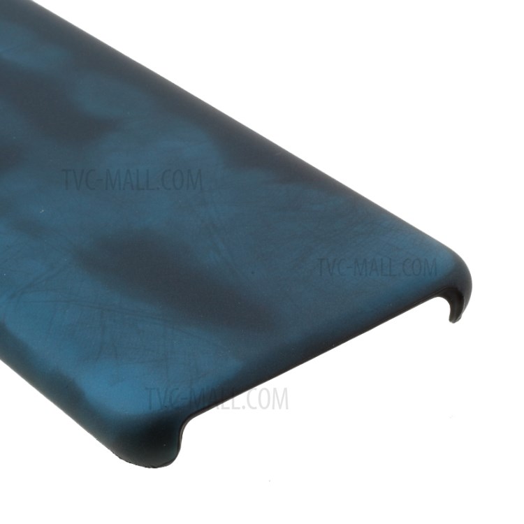 Fluorescent Color Changing PU Leather Coated PC Thermal Induction Shell for Huawei Honor View 30/Honor V30 - Black / Blue-6