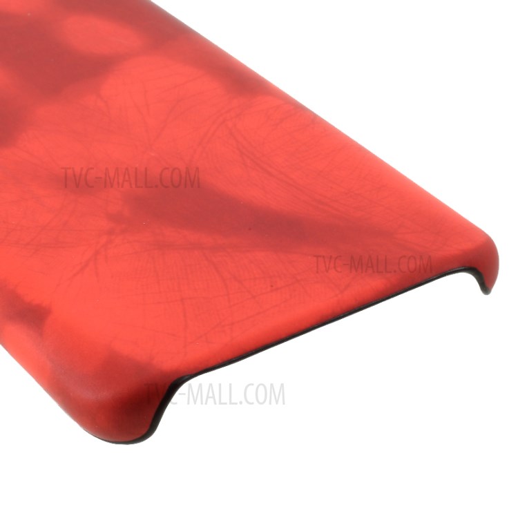 Thermal Induction Fluorescent Color Changing Leather Coated PC Cover for Honor X10 5G - Red-5