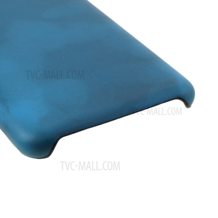 Fluorescent Color Changing Thermal Induction PU Leather Coated PC Cover for Huawei P smart 2020 - Black / Blue-5