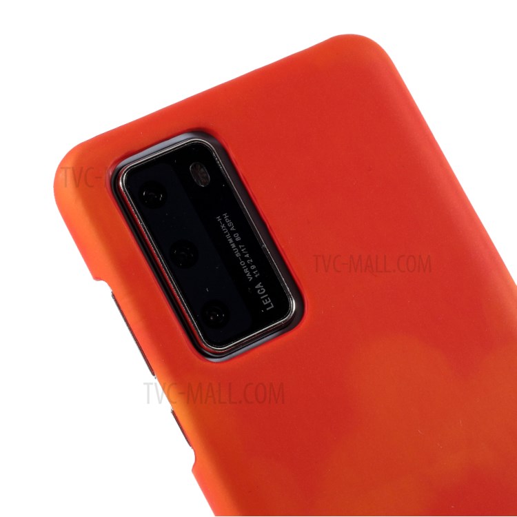 Thermal Induction Fluorescent Color Changing Hard PC Shell Case for Huawei P40 - Orange-3